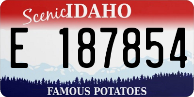 ID license plate E187854