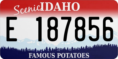 ID license plate E187856