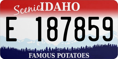 ID license plate E187859