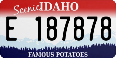 ID license plate E187878