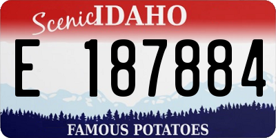 ID license plate E187884