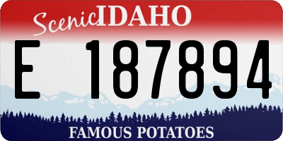 ID license plate E187894