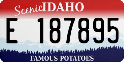 ID license plate E187895