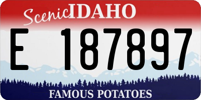 ID license plate E187897