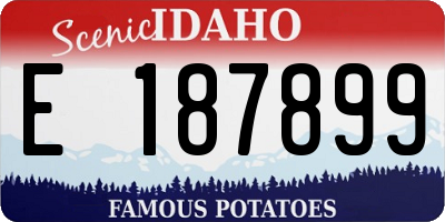 ID license plate E187899