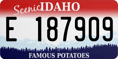 ID license plate E187909