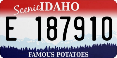 ID license plate E187910
