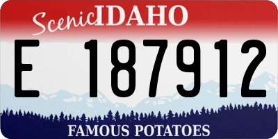ID license plate E187912