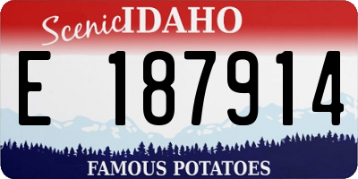 ID license plate E187914