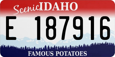 ID license plate E187916