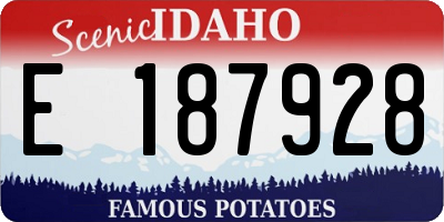 ID license plate E187928