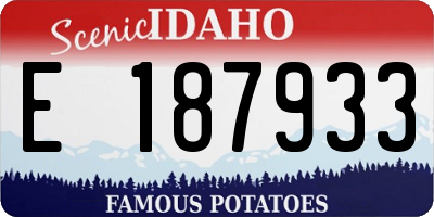 ID license plate E187933