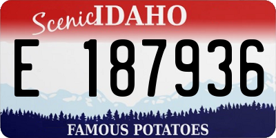 ID license plate E187936