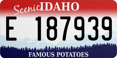 ID license plate E187939