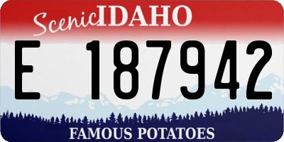 ID license plate E187942