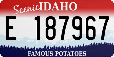 ID license plate E187967