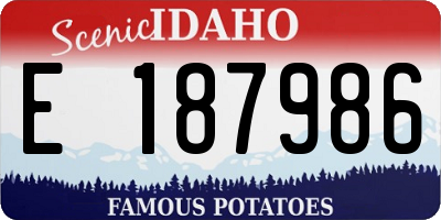 ID license plate E187986