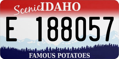 ID license plate E188057