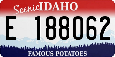 ID license plate E188062