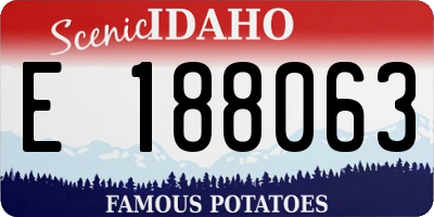 ID license plate E188063