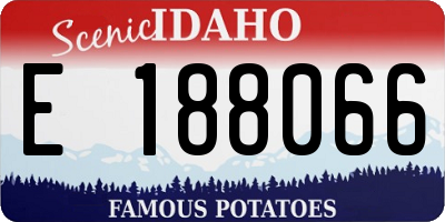 ID license plate E188066