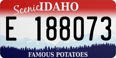 ID license plate E188073