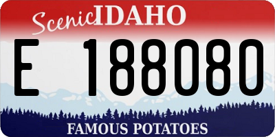 ID license plate E188080