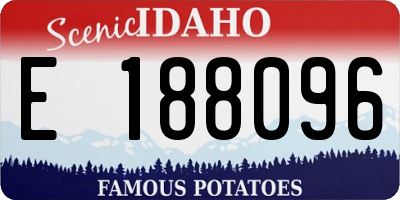 ID license plate E188096