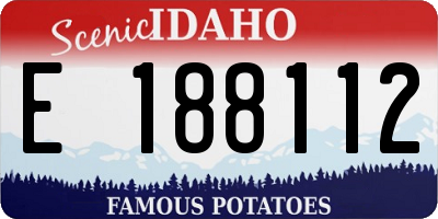 ID license plate E188112