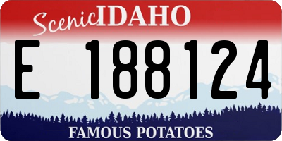 ID license plate E188124