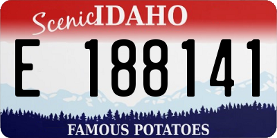 ID license plate E188141