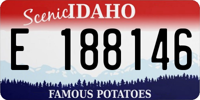 ID license plate E188146