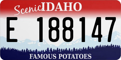 ID license plate E188147