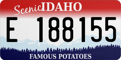 ID license plate E188155