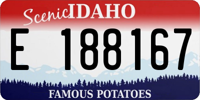 ID license plate E188167