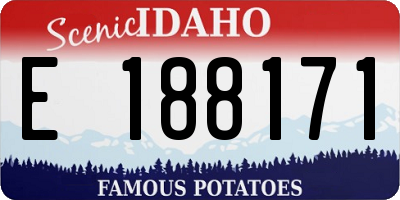 ID license plate E188171
