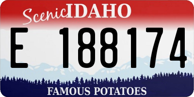 ID license plate E188174