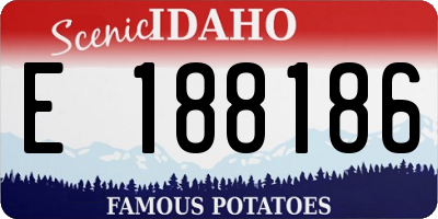 ID license plate E188186