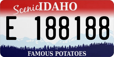 ID license plate E188188