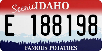 ID license plate E188198