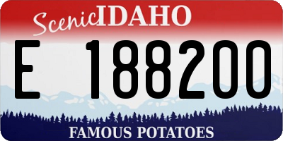 ID license plate E188200