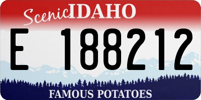 ID license plate E188212