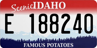 ID license plate E188240