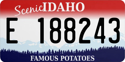 ID license plate E188243