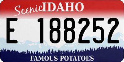 ID license plate E188252