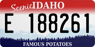 ID license plate E188261