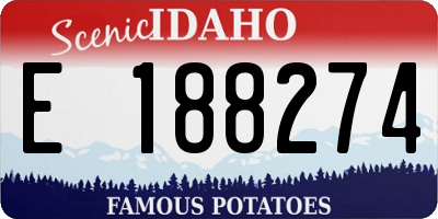 ID license plate E188274