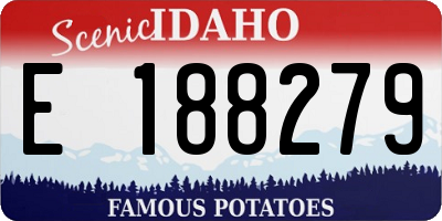 ID license plate E188279