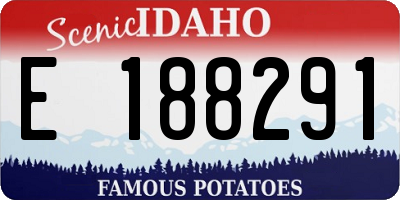 ID license plate E188291