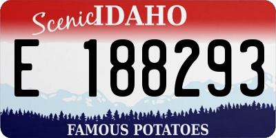 ID license plate E188293